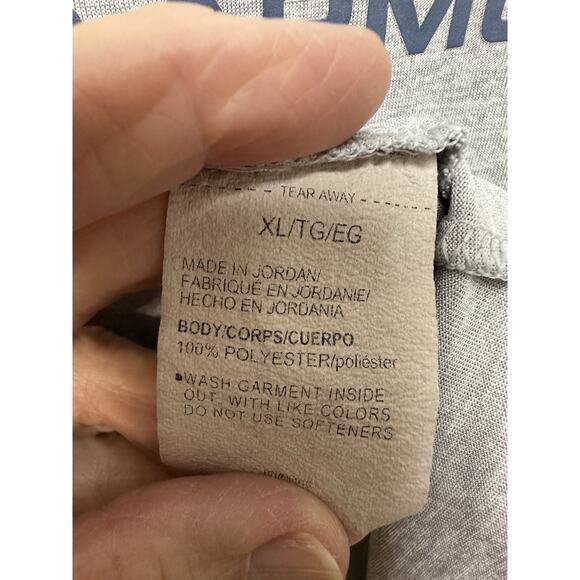 Under Armour Loose Heat Gear Women T-Shirt Size XL Gray With Blue - Picture 4 of 8